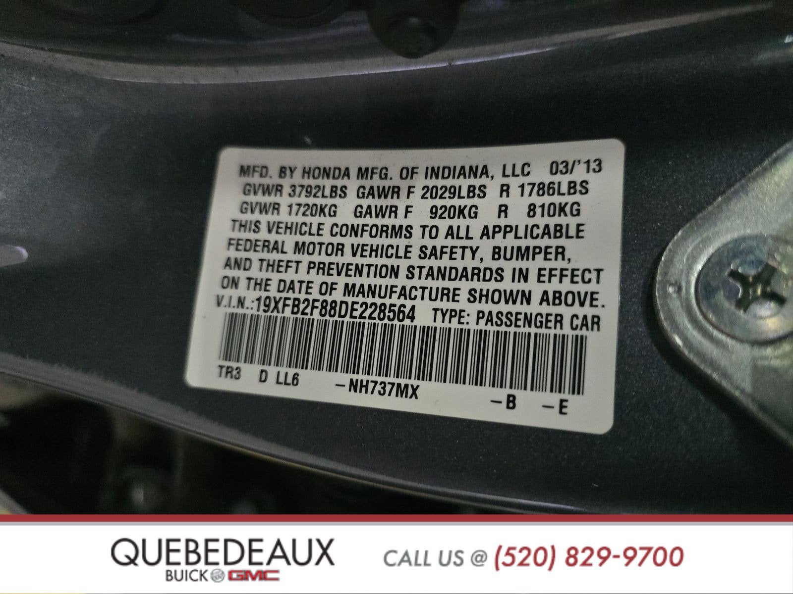 2013 Honda Civic Sdn EX