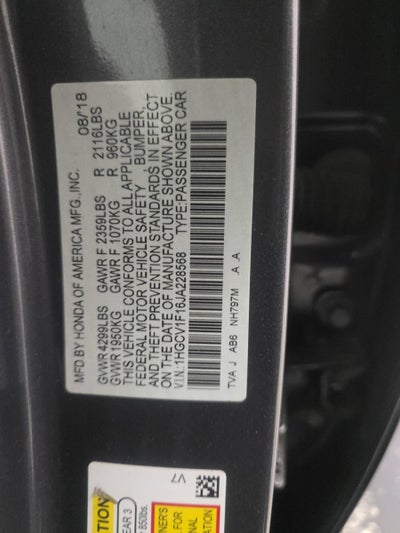 2018 Honda Accord Sedan LX 1.5T