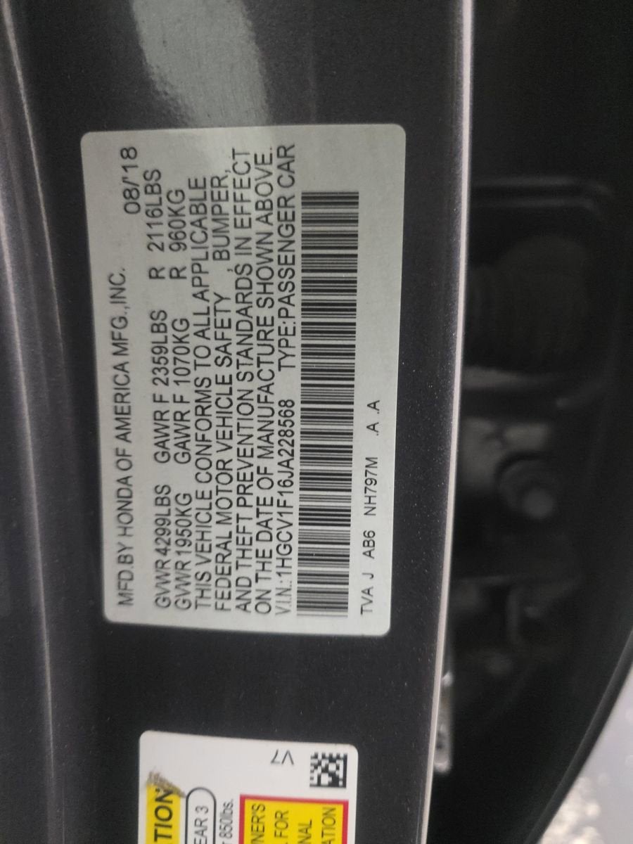 2018 Honda Accord Sedan LX 1.5T