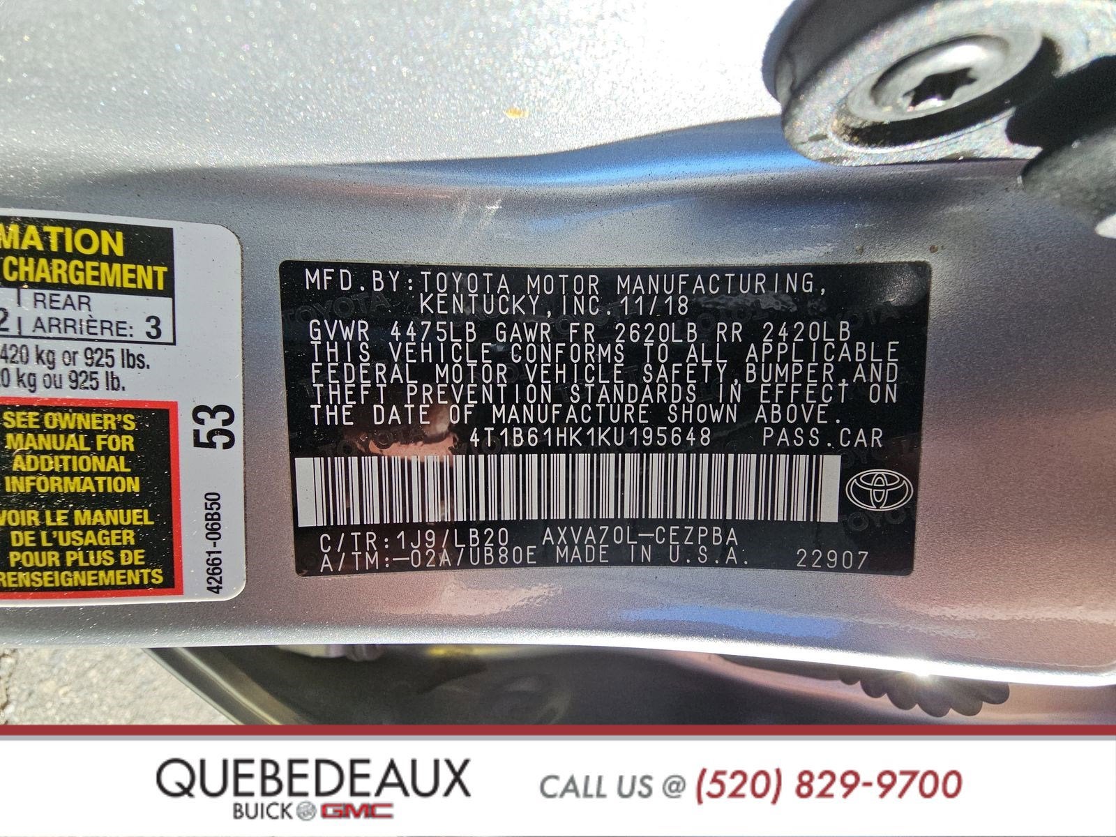 2019 Toyota Camry XSE