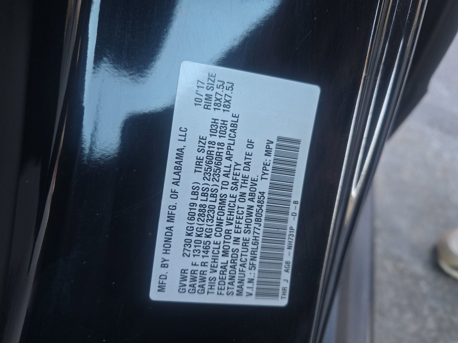 2018 Honda Odyssey EX-L