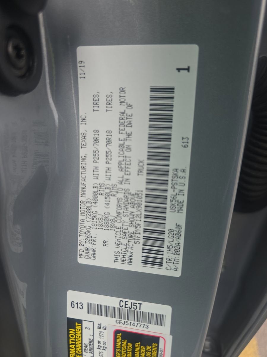 2020 Toyota Tundra 4WD SR5