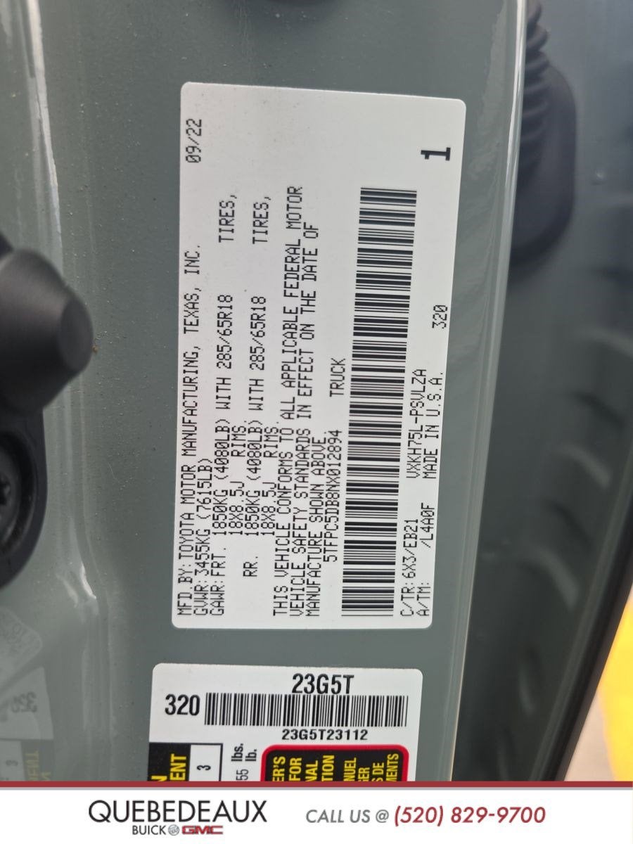 2022 Toyota Tundra 4WD TRD Pro Hybrid