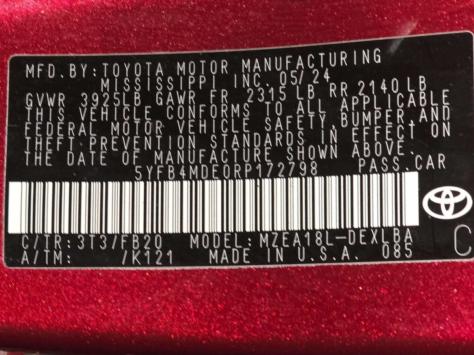 2024 Toyota Corolla LE